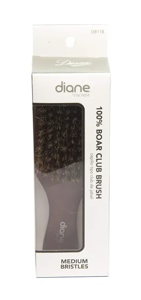 100% Boar Medium Firm Club Brush by Diane