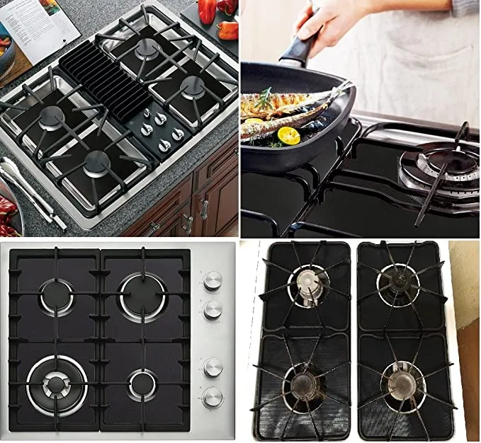 1/2/4pcs Stove Protector Cover Liner Non-Stick Aluminum Foil