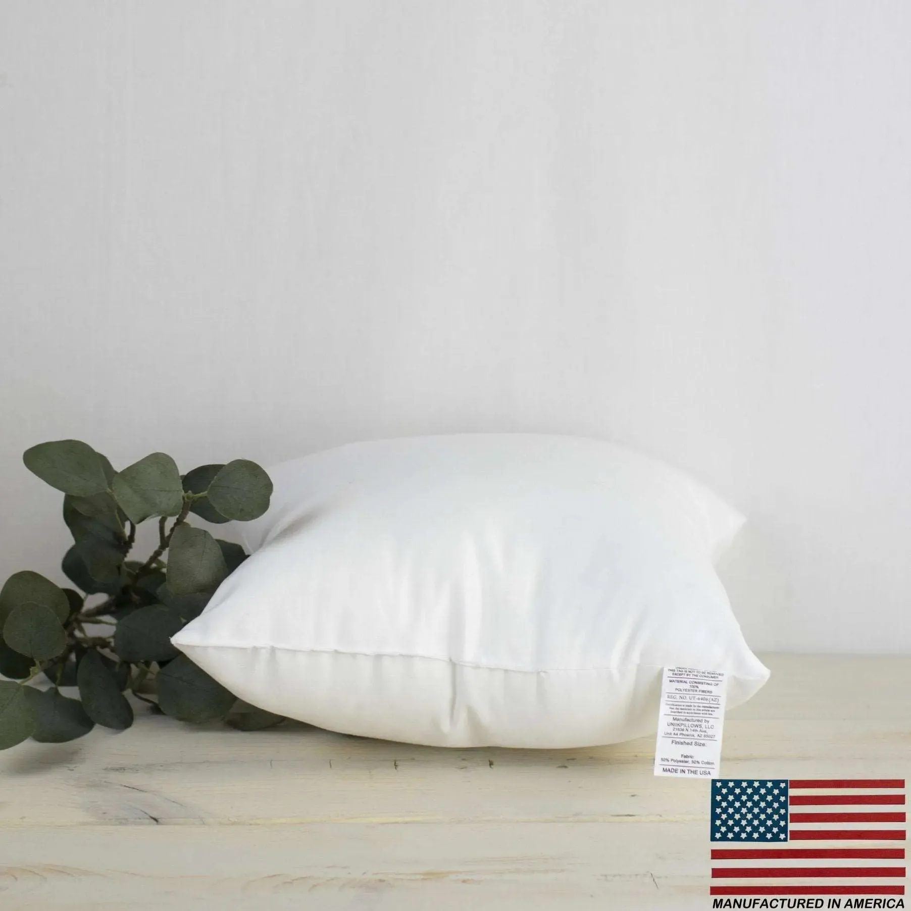 14x14 | Square Angel Hair Insert | Indoor Outdoor Down Alternative Hypoallergenic Pillow Insert | Quality Insert | Premium Insert