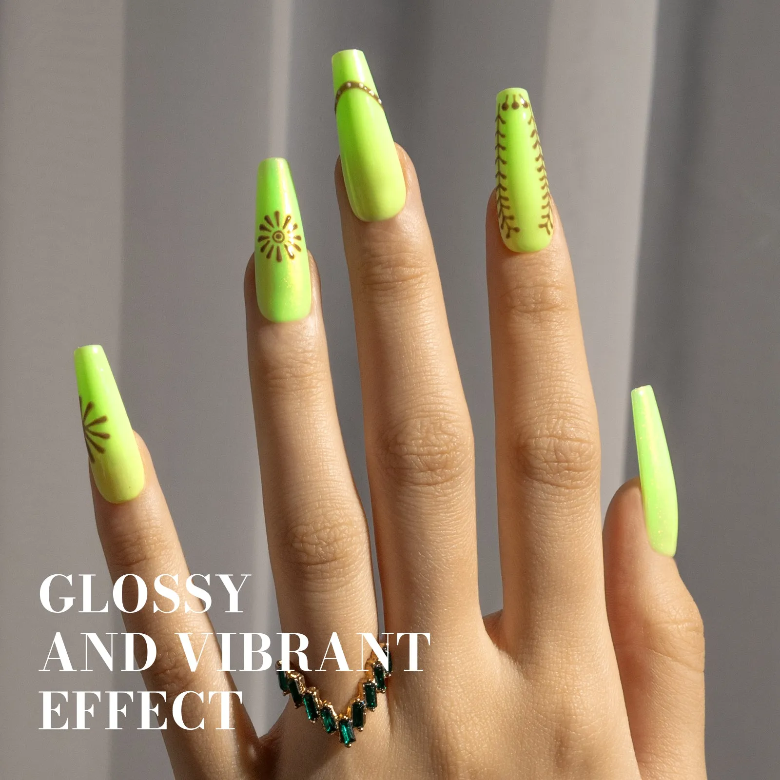 1649 Lime Green - - Faster UV Curing Gel Nail Polish(15ml)