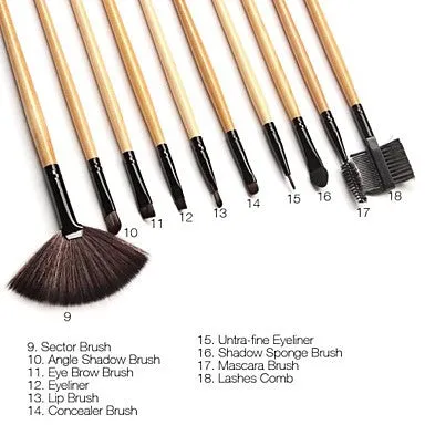 18 pcs Makeup Brushes Set Professional Makeup Brushes & Tools, With Drawstring Bag