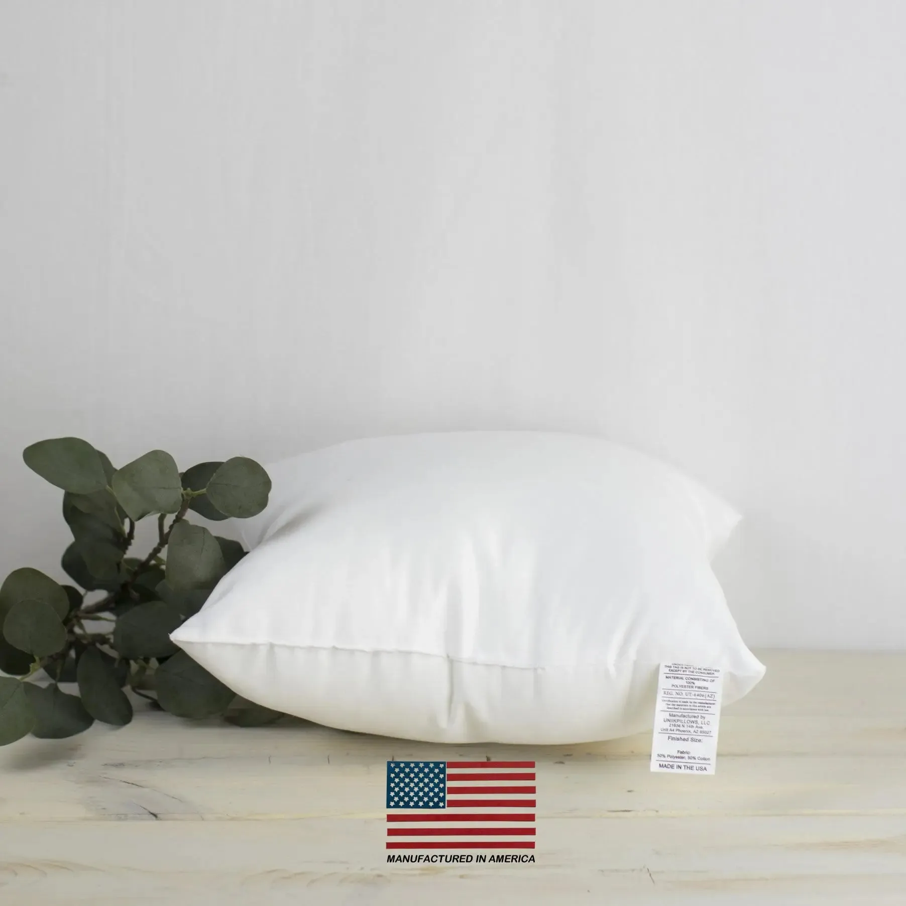 20x20 | Indoor Outdoor Hypoallergenic Polyester Pillow Insert | Quality Insert | Pillow Inners | Throw Pillow Insert | Square Pillow Inserts