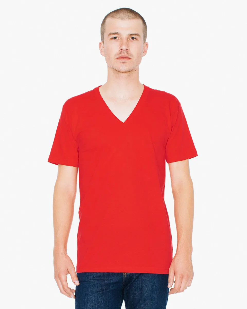 2456W American Apparel Unisex Fine Jersey V Neck Tee