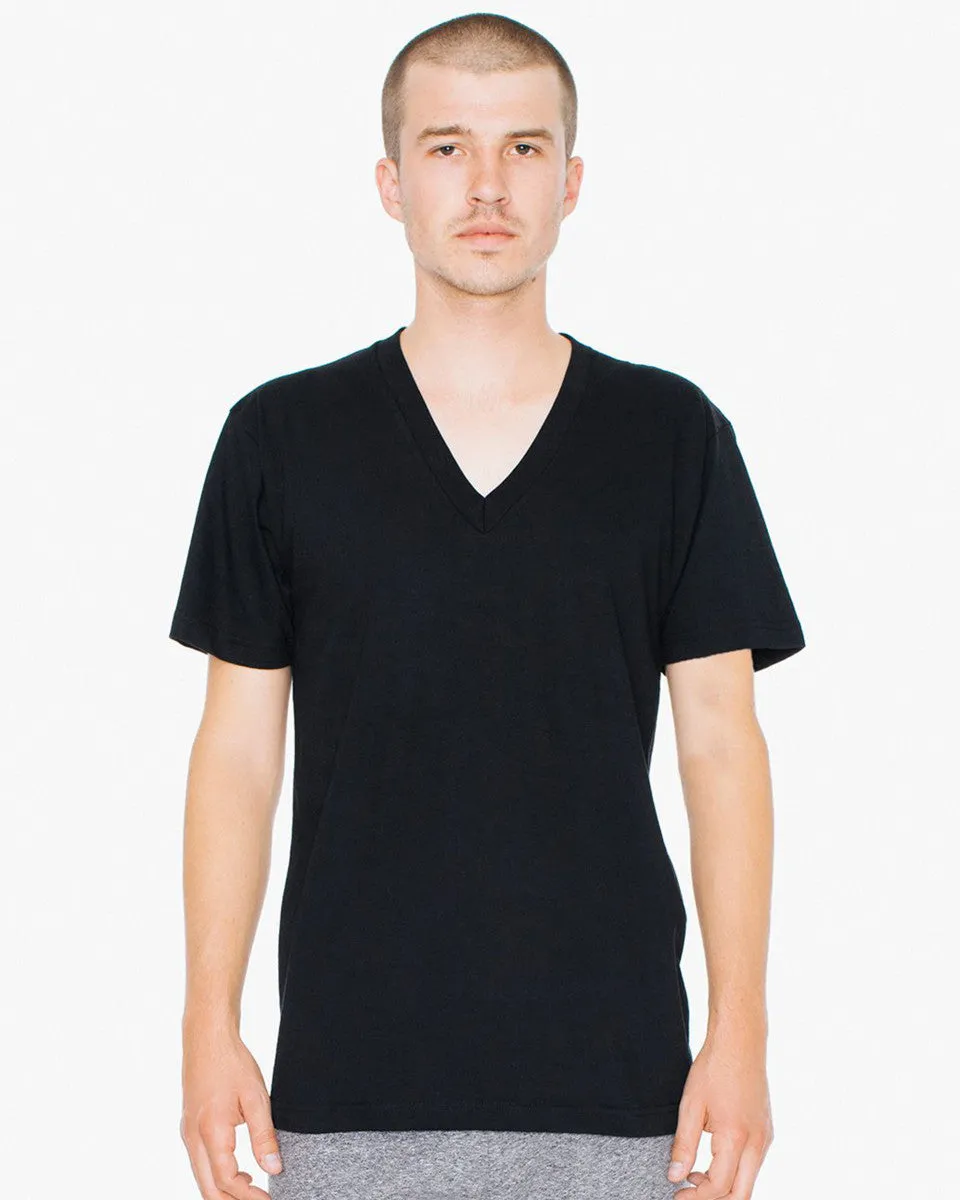 2456W American Apparel Unisex Fine Jersey V Neck Tee