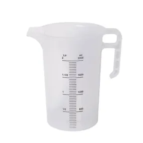 2L Measuring Jug Heavy Duty Clear Plastic Propylene Food Grade BPA 5 Pro-Jug