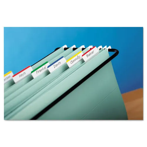 2" Angled Tabs, Lined, 1-5-cut Tabs, Assorted Primary Colors, 2" Wide, 24-pack