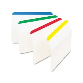 2" Angled Tabs, Lined, 1-5-cut Tabs, Assorted Primary Colors, 2" Wide, 24-pack