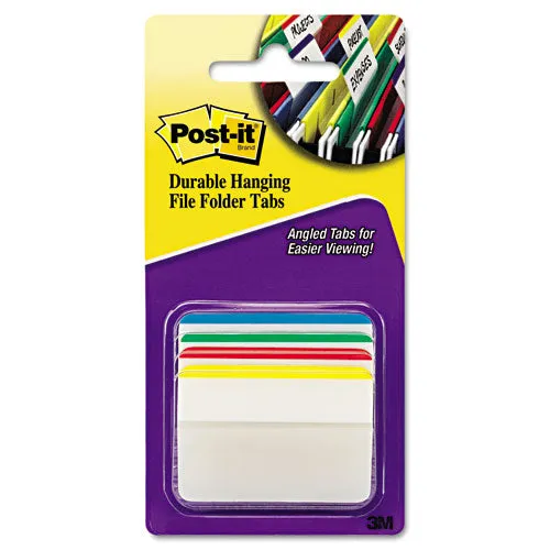 2" Angled Tabs, Lined, 1-5-cut Tabs, Assorted Primary Colors, 2" Wide, 24-pack