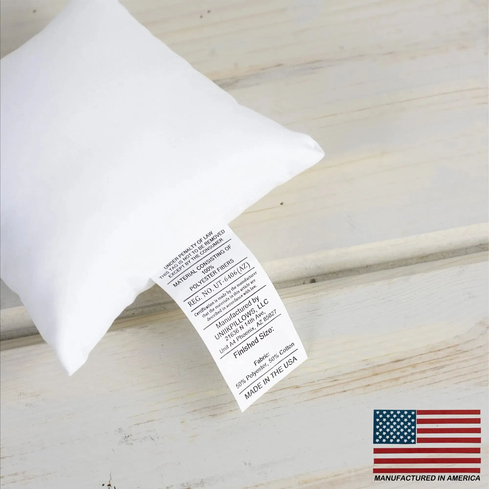 7x7 | Square Angel Hair Insert | Indoor Outdoor Down Alternative Hypoallergenic Pillow Insert | Quality Insert | Premium Insert