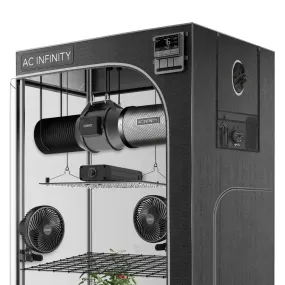 AC Infinity Advance Grow Tent System 4x4, 4-Plant Kit, Integrated Smart Controls to Automate Ventilation, Circulation, Full Spectrum LED Grow Light