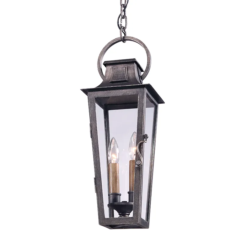 Aged Pewter Parisian Square 20.5" Hanging Lantern