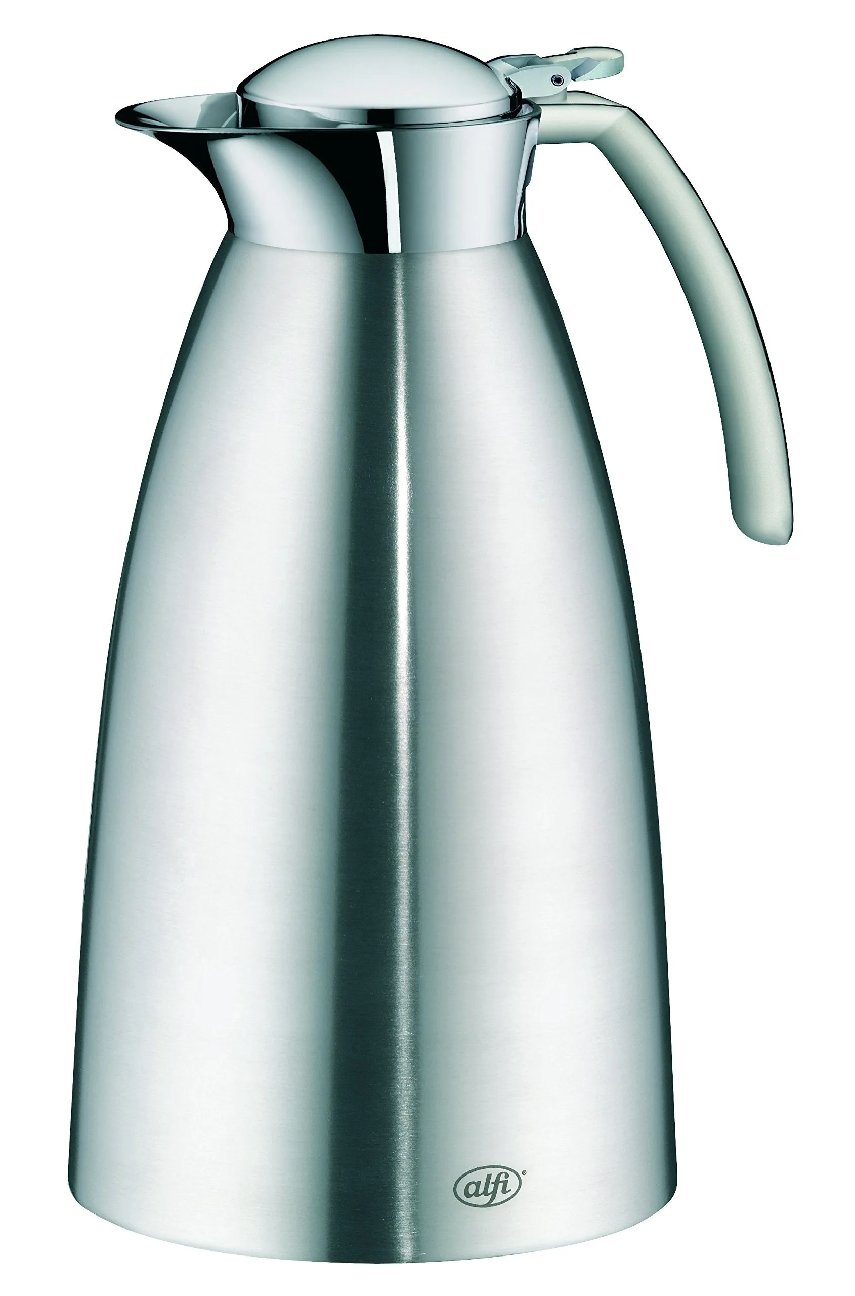 alfi Gusto Top Therm Vacuum Insulated Stainless Steel Thermal Carafe for Hot and Cold Beverages, 1.5 L, Stainless Steel