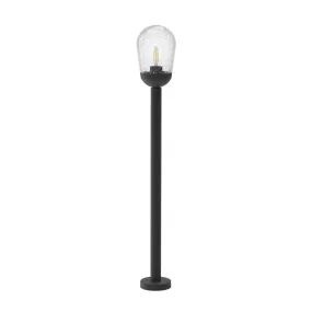 Aluminum Garden E27 Light With Clear Speckled Glass