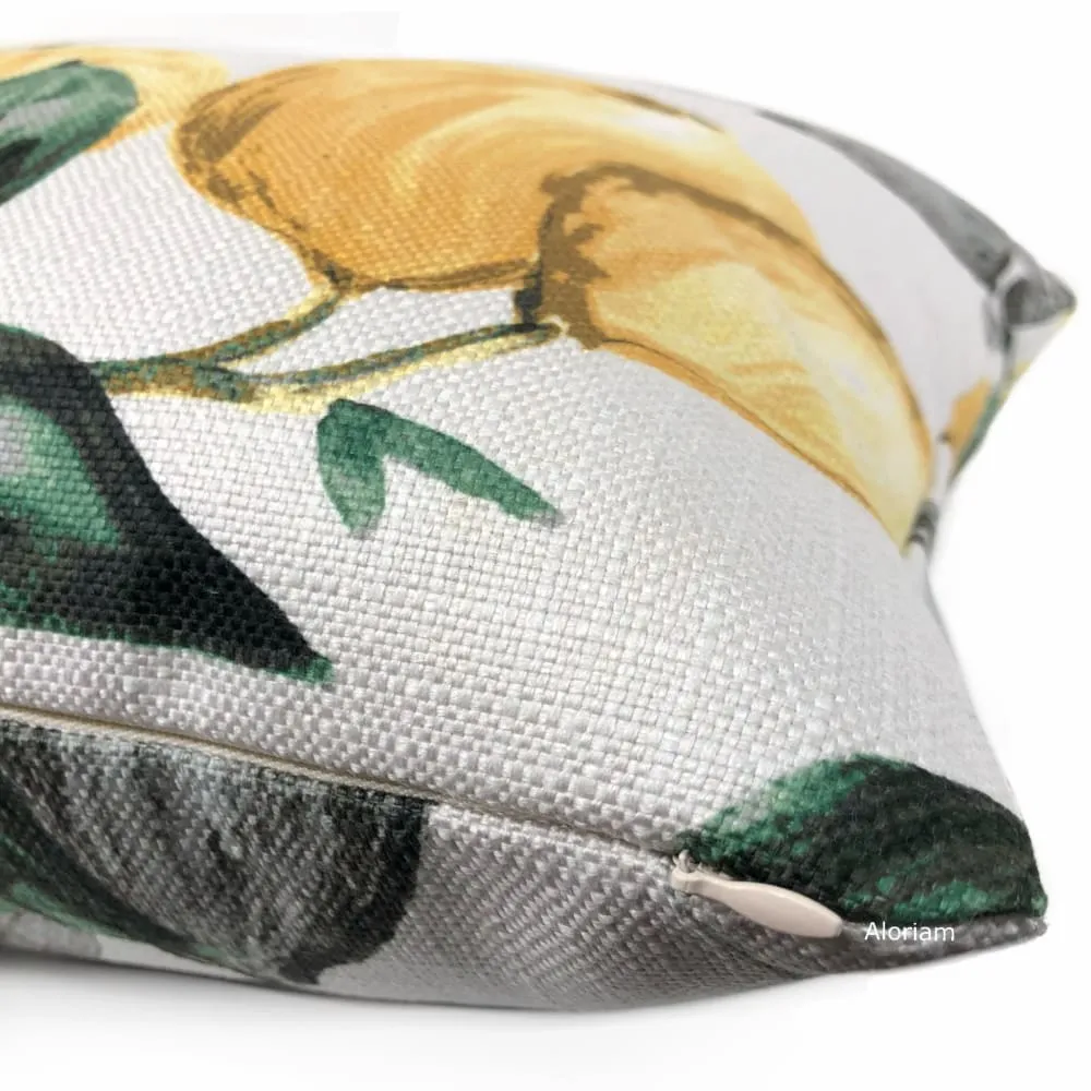 Amalfi Lemon Tree Print Pillow Cover