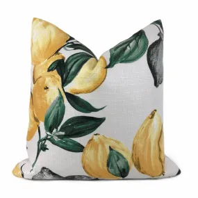 Amalfi Lemon Tree Print Pillow Cover