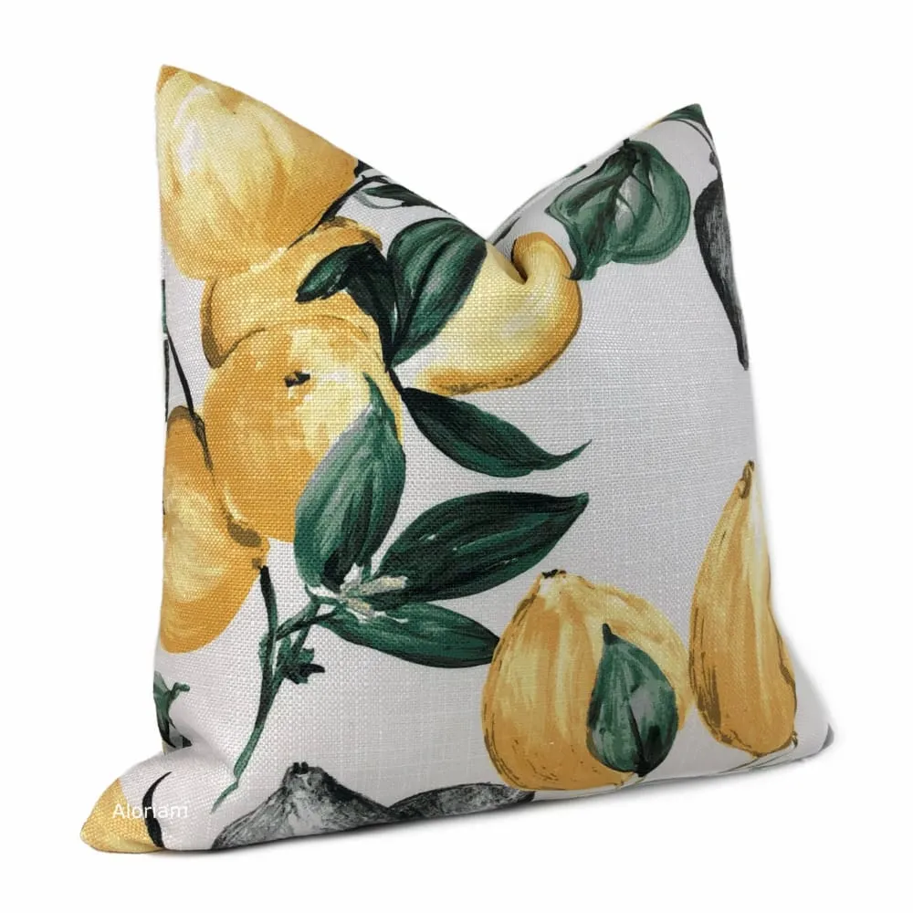 Amalfi Lemon Tree Print Pillow Cover