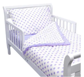 American Baby Company 100% Cotton Percale 4Piece Toddler Bedding Set, Lavender Dot, for Boys & Girls