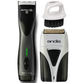 Andis Supra ZR II Cordless CeramicEdge Blade Clipper   Profoil Lithium Plus Cordless Shaver #17200