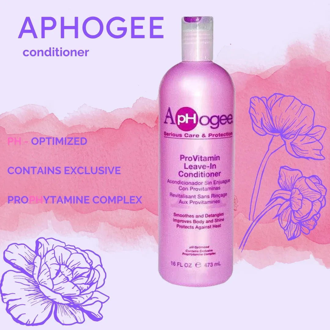 Aphogee Provitamin Leave In Conditioner Smoothes & Detangles 237ml / 473ml