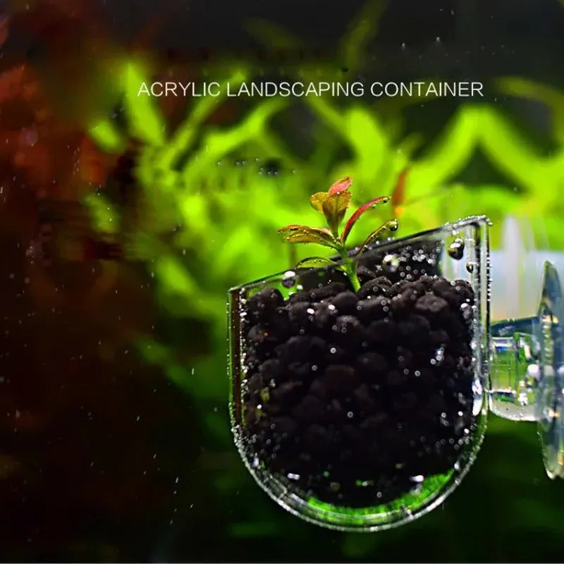 Aquatic Plant Nursery Pot & Cultivation Cup - Aquatic Fish Tank Plant Pot Suction Cup