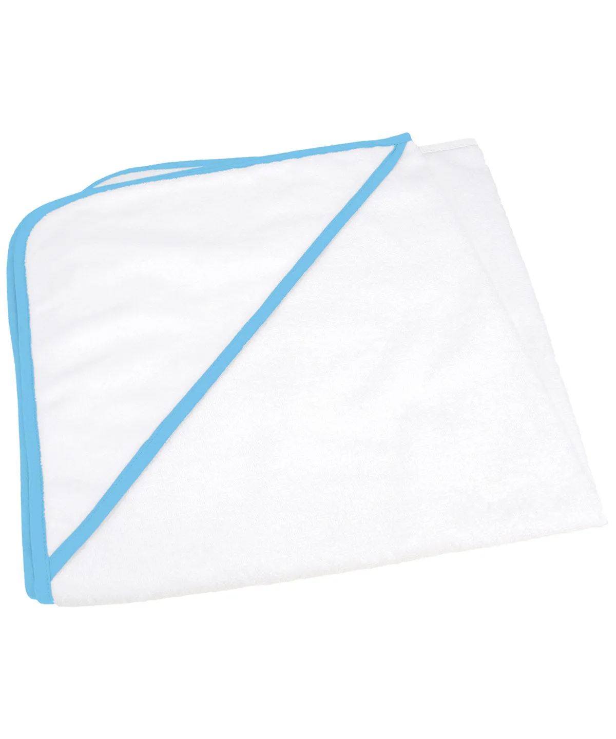 ARTG® Babiezz® all-over sublimation hooded baby towel | White/Aqua Blue