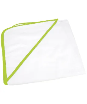 ARTG® Babiezz® all-over sublimation hooded baby towel | White/Lime Green