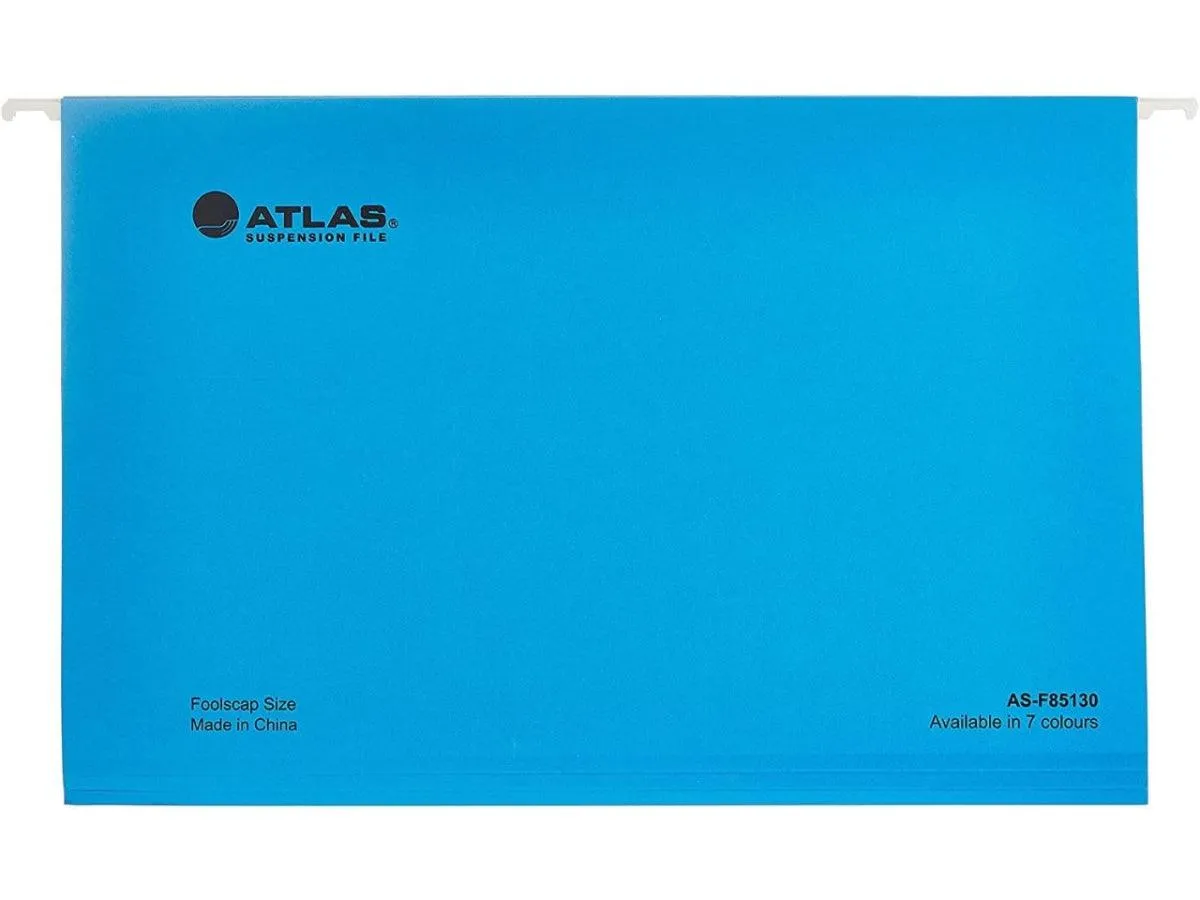 Atlas Suspension/Hanging Files, FS Size, 50/box, Blue