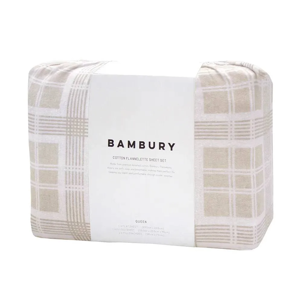 Bambury | Flannelette Sheet Set - Enid