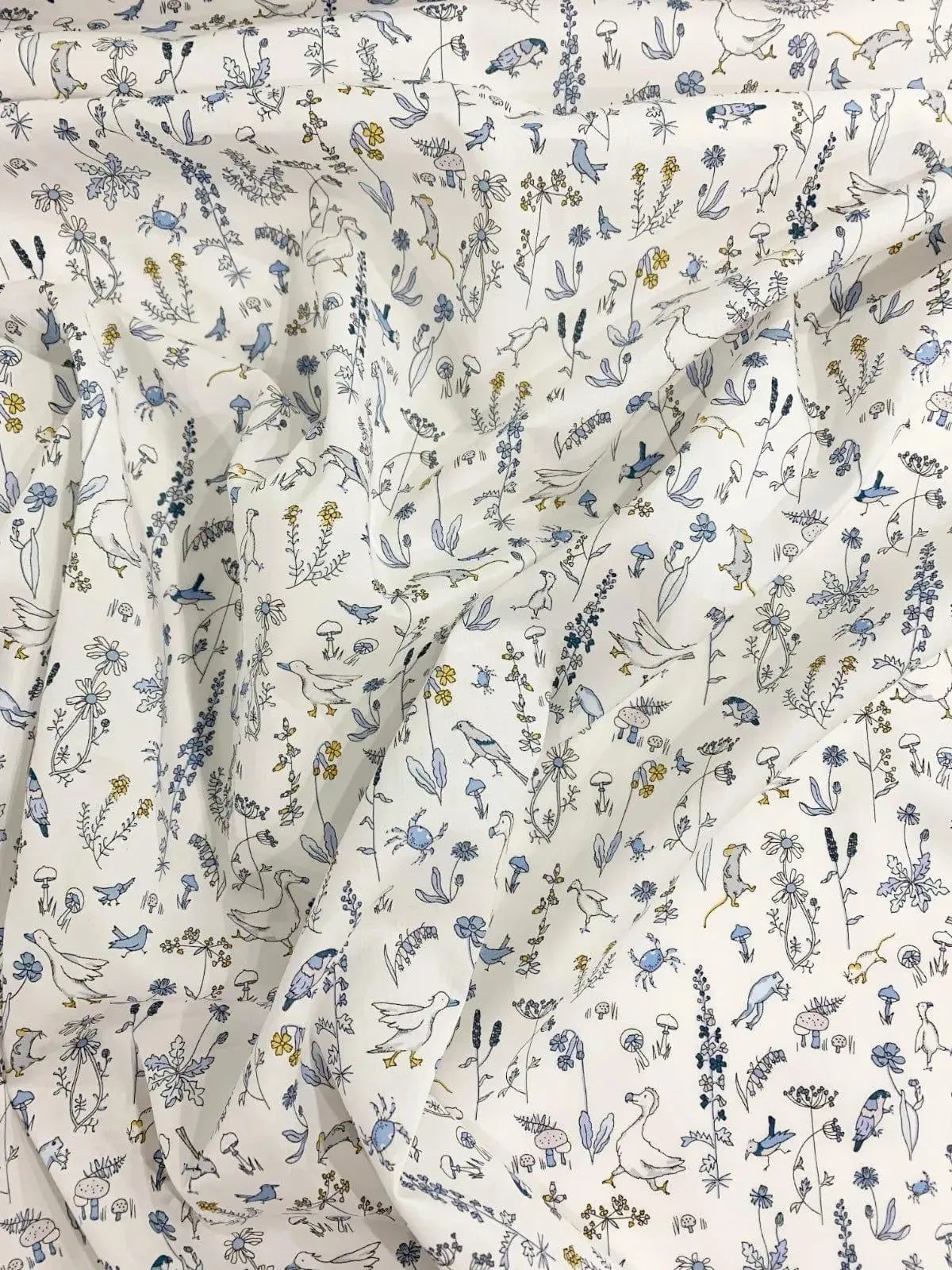 Bedding Made With Liberty Fabric THEO BLUE