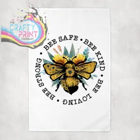 Bee Safe Bee Kind Tea Towel