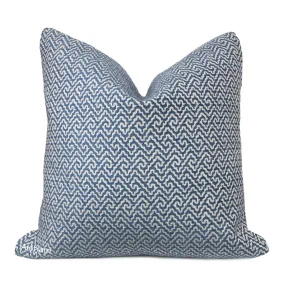 Bensen Ocean Blue Switchback Geometric Pillow Cover