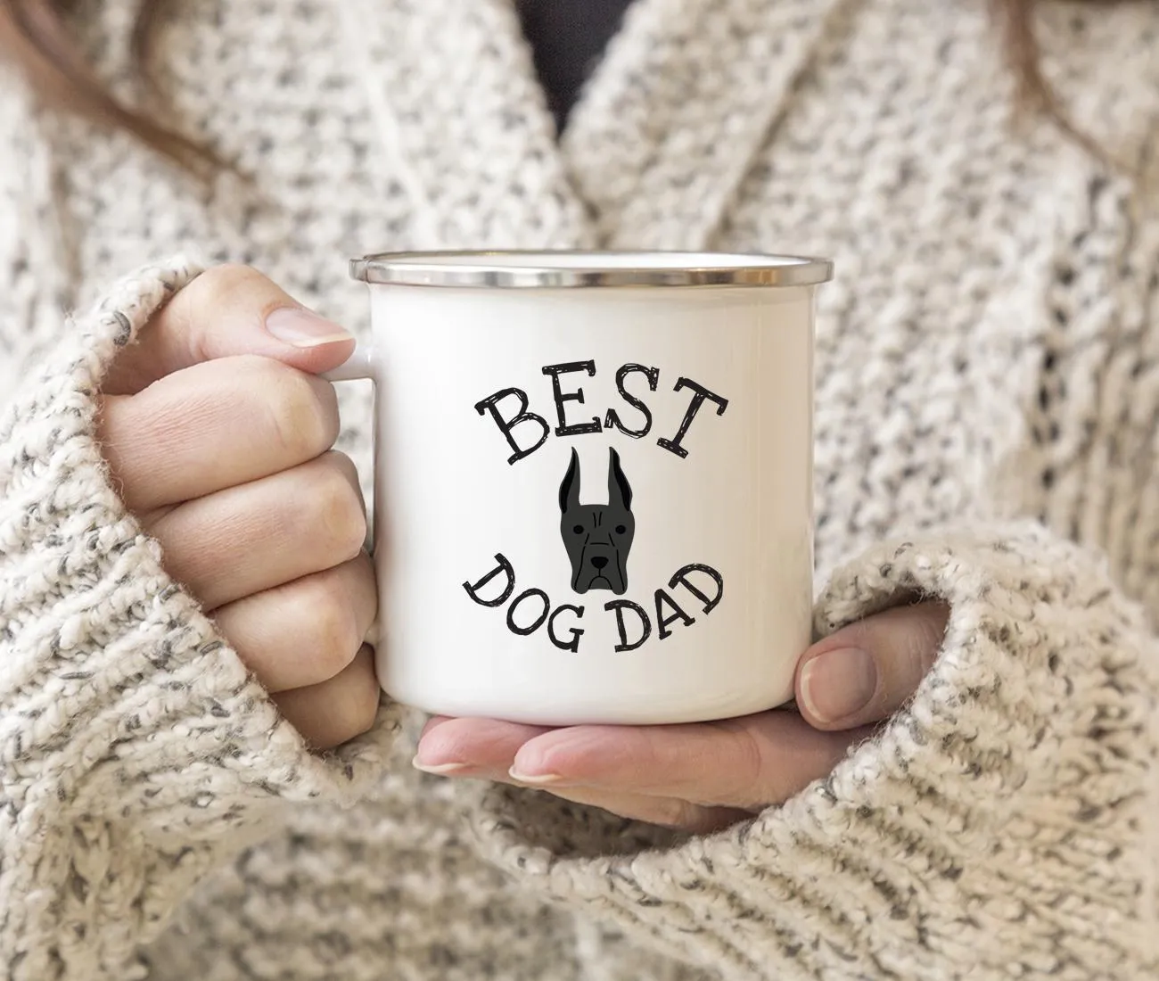 Best Dog Dad Campfire Coffee Tea Mug, Dog Graphic