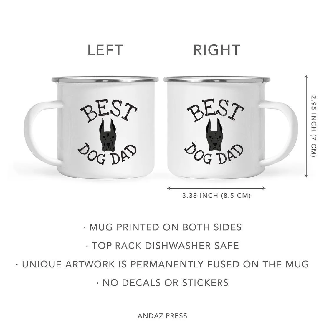 Best Dog Dad Campfire Coffee Tea Mug, Dog Graphic