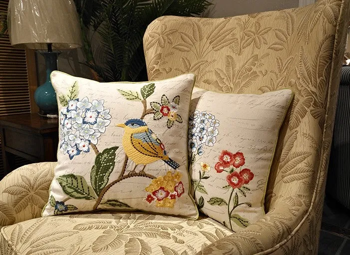 Bird Throw Pillows, Pillows for Farmhouse, Sofa Throw Pillows, Decorative Throw Pillows, Living Room Throw Pillows, Rustic Pillows for Couch