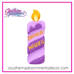 Birthday Candle Template & Digital Cut File