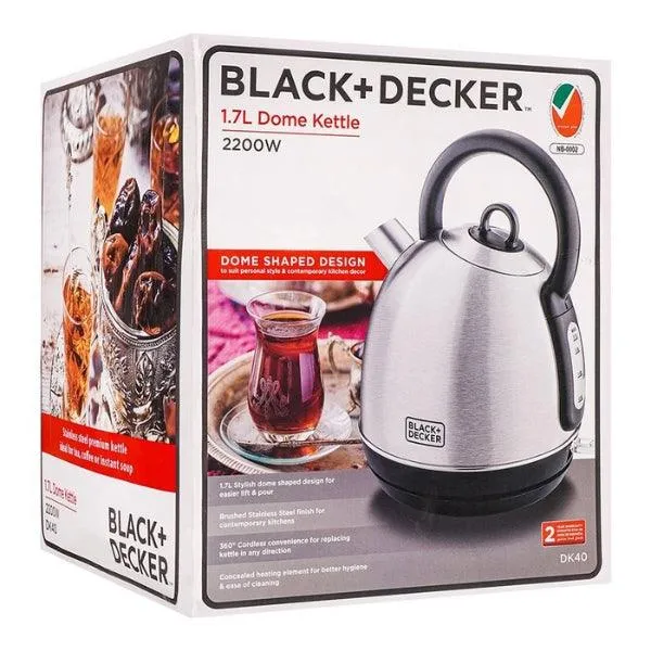 BLACK & DECKER DOME KETTLE 1.7LTR DK40