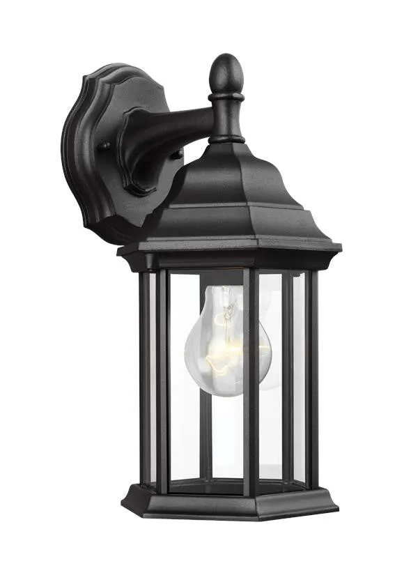 Black Classic Outdoor Small 1 Light Downl