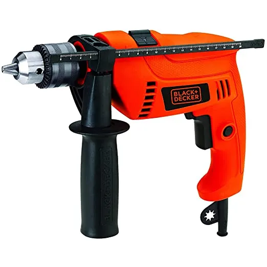 BLACK DECKER HD555 550W 13mm Variable Speed Reversible Hammer Drill Machine/Driver (HD555-IN,orange)