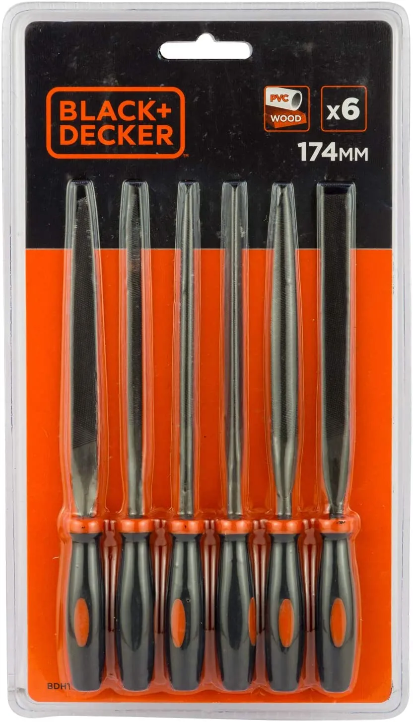 Black Decker Needle File, BDHT22148, 6 Pieces Set