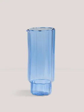 Blue glass carafe