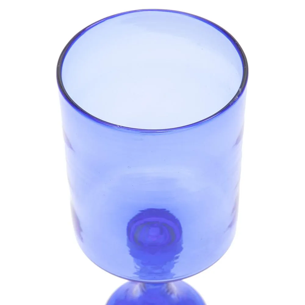 Blue Large Glass Goblet