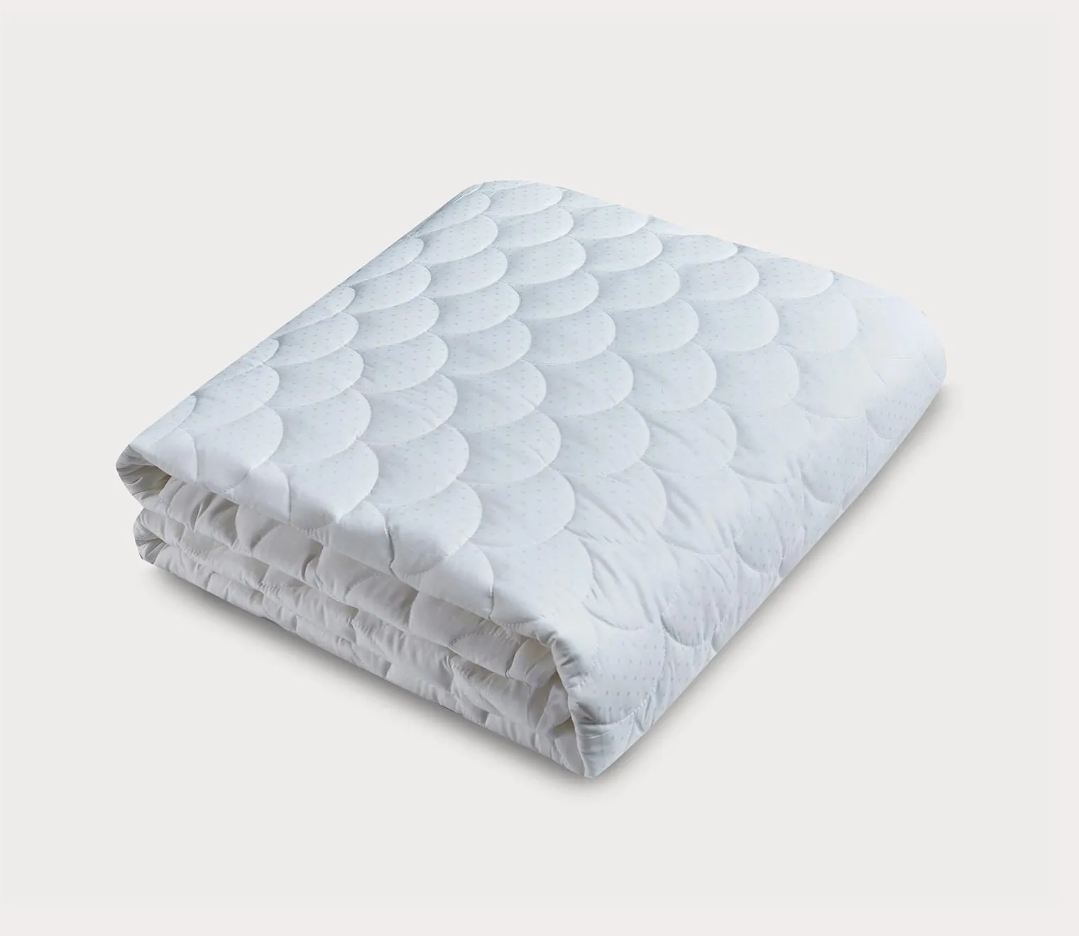 Blue Ridge Home Damask Dot Cotton Top Mattress Pad