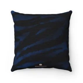 Blue Tiger Stripe Print Pillow, Animal Print Sofa Decorative Pillow 14"/16"/18"/20"-Made in USA