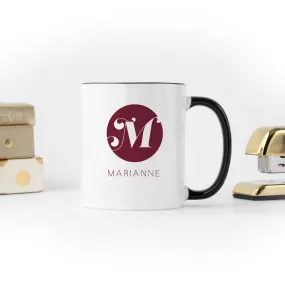 Bold Monogram Circle Mug