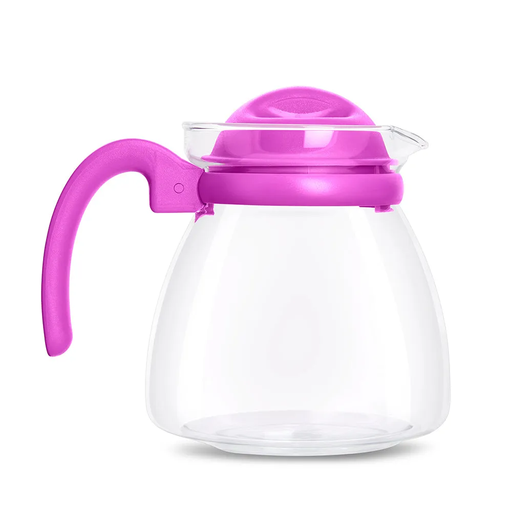 Borosil Carafe w Strainer, Pink