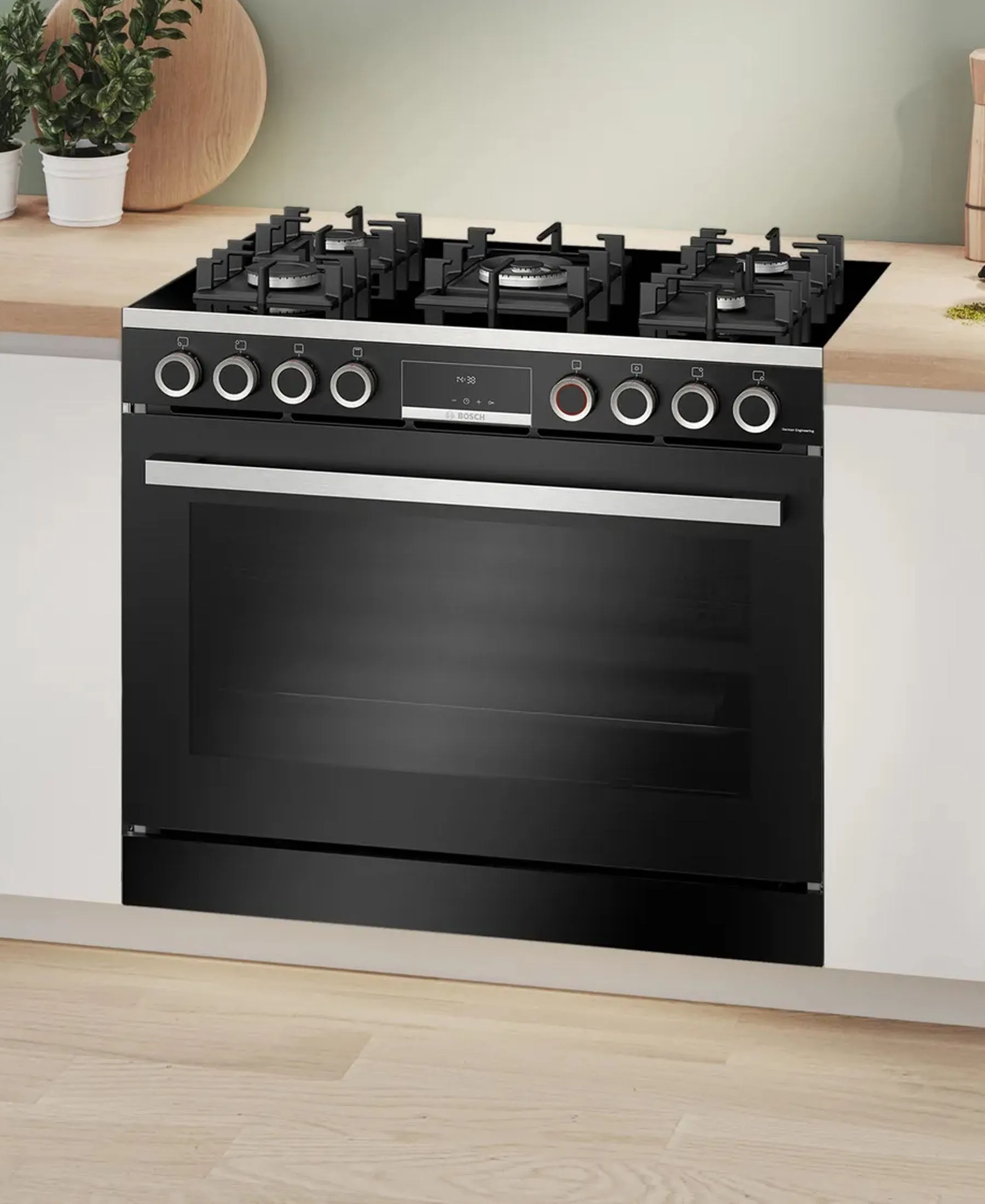 Bosch Series 8 Gas range cooker Black