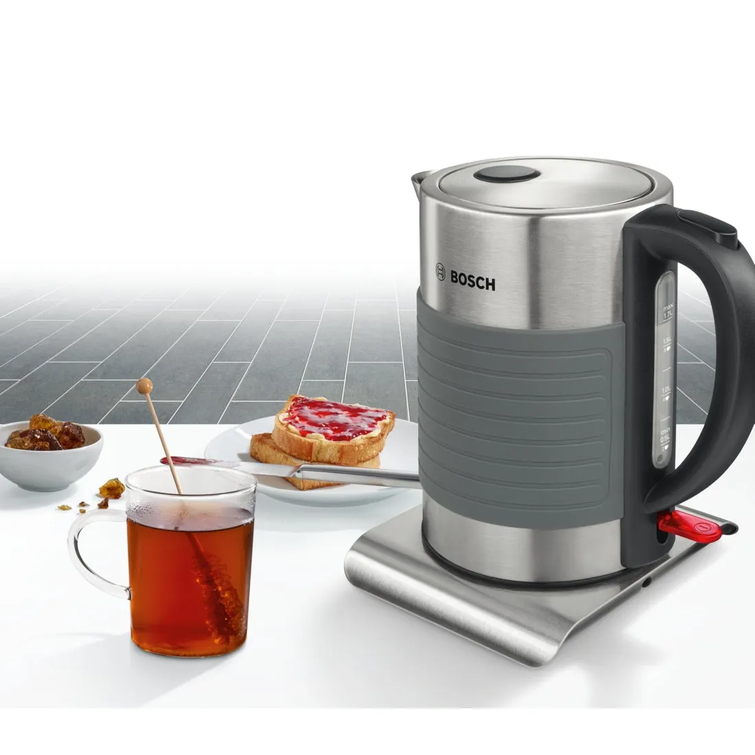 Bosch Twk7s05 Electric Kettle 1.7 L 2200 W Black, Grey