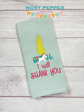 B#tch I Will Shank You machine embroidery design (applique and fill versions included in 4 sizes) DIGITAL DOWNLOAD