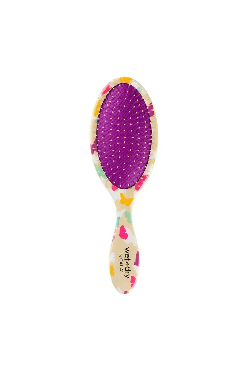 CALA Wet-N-Dry Detangling Hair Brush - Butterfly Stamp