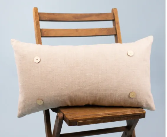 Canvas Button Pillow